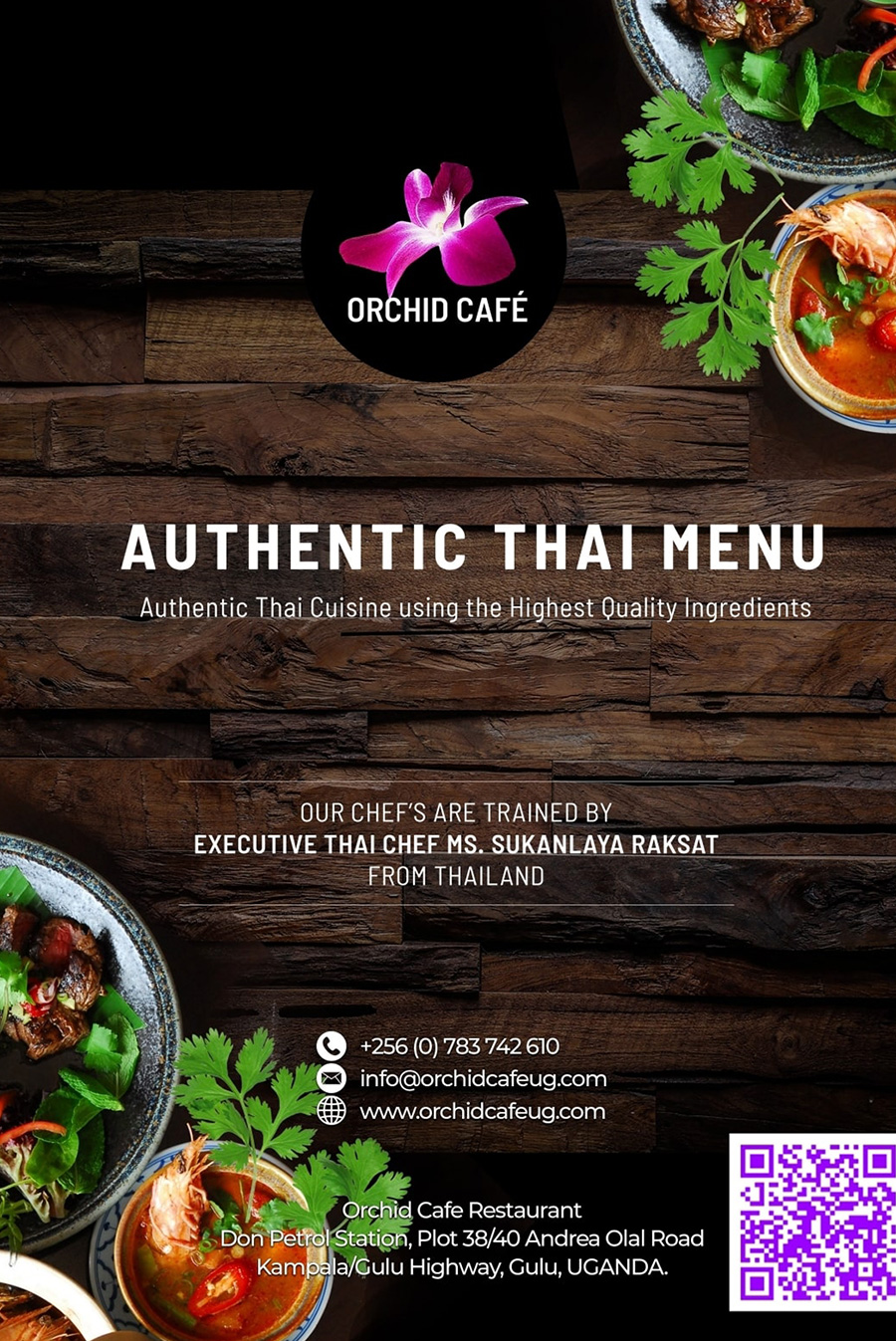 Orchid Cafe Thai Menu